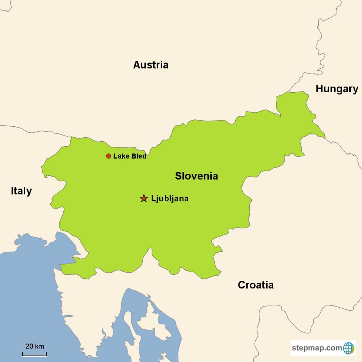 Kart over ljubljana Slovenia
