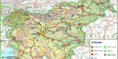 Kart over Slovenia veien