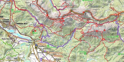 Kart over Slovenske alpene