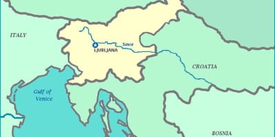 Kart over Slovenske kysten